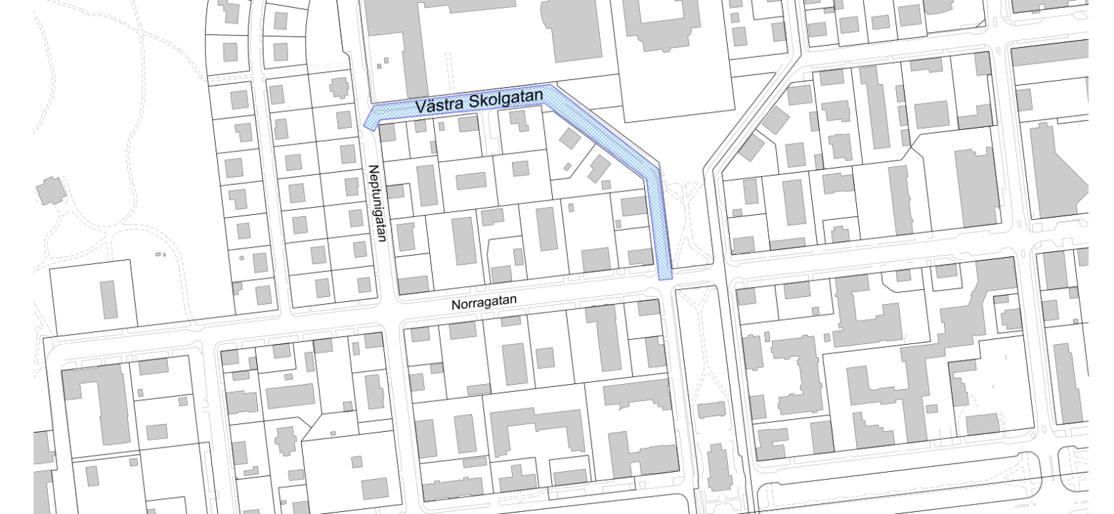 Karta över Västra Skolgatan
